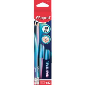 Grafitna olovka Maped Nightfall s gumicom HB 12/1  MAP851813