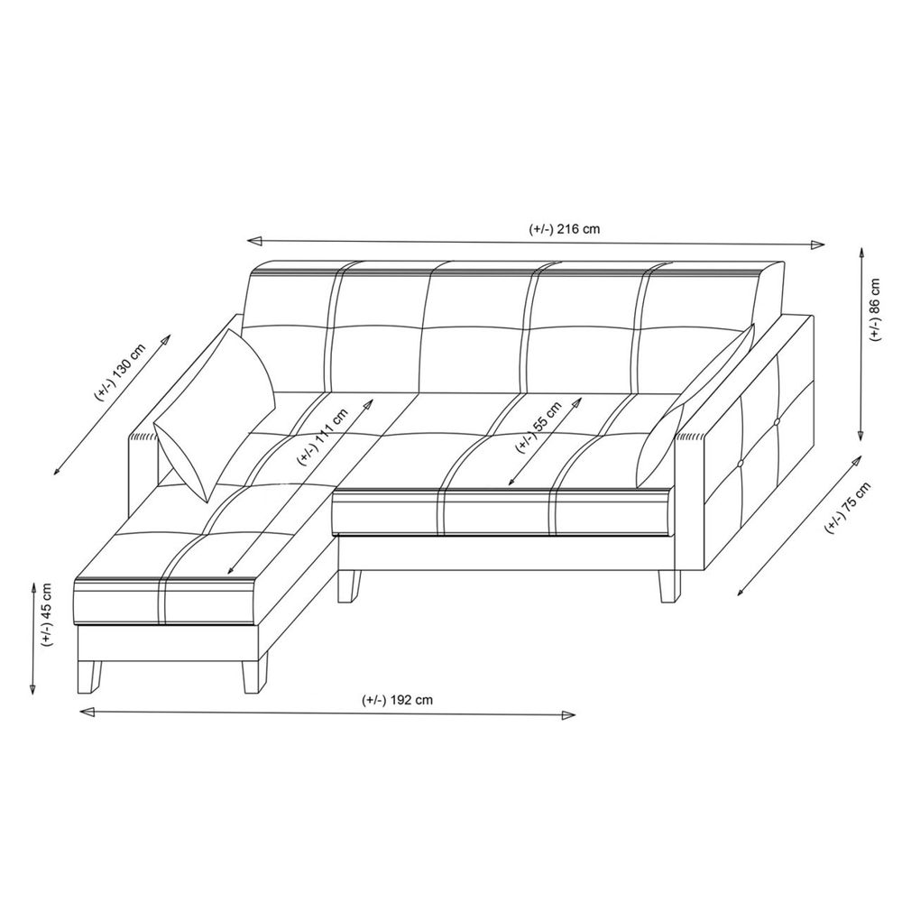 Polya - Tamnosiva Ugaona Sofa na Razvlačenje slika 7