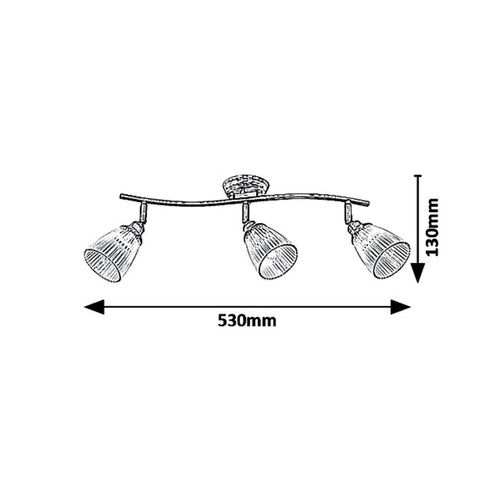 Rabalux Martha, spot, E14 3X MAX 40W, line slika 2