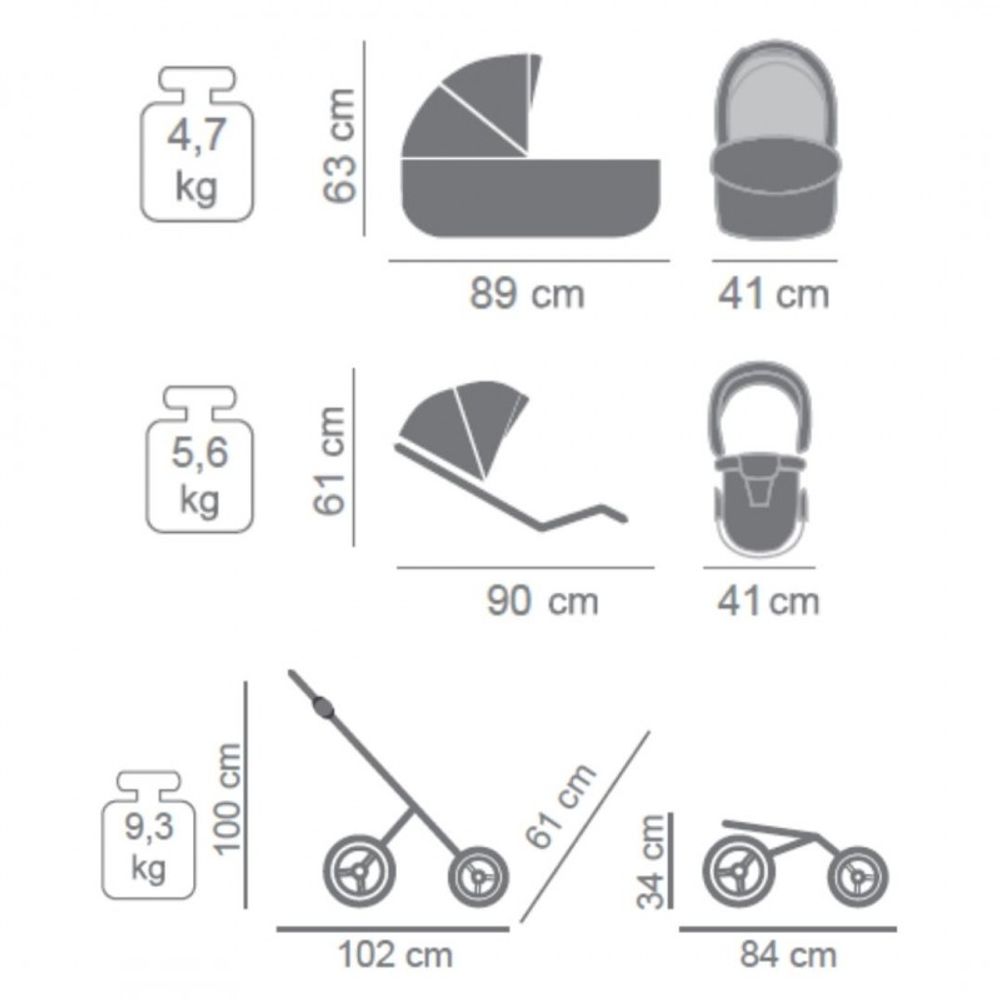 Junama Kolica Fluo Line V2 - Set 3u1, Dezen 02 slika 18