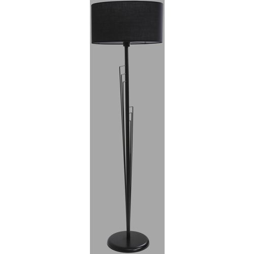 Kelebek Siyah Lambader Silindir Hasır Siyah Abajurlu Black Floor Lamp slika 3