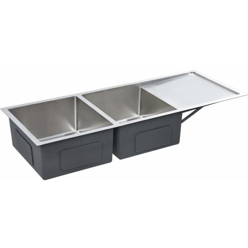 Ručno rađeni kuhinjski sudoper s cjedilom od nehrđajućeg čelika slika 5