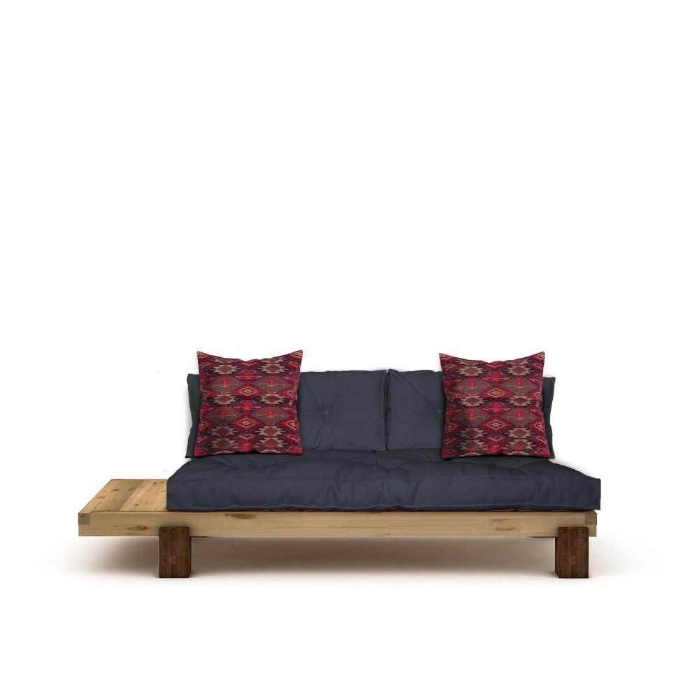 Lounger CPT8374-200, prirodna i mornarsko plava boja slika 4