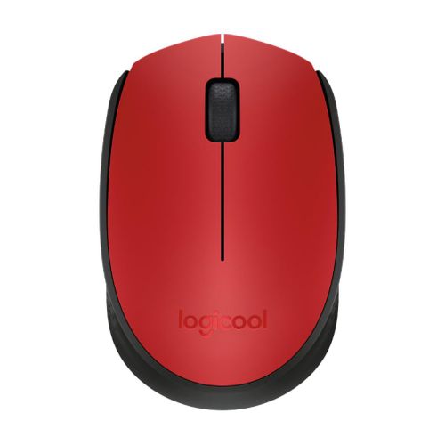 Logitech M171 bežični optički miš, crveno-crna slika 1