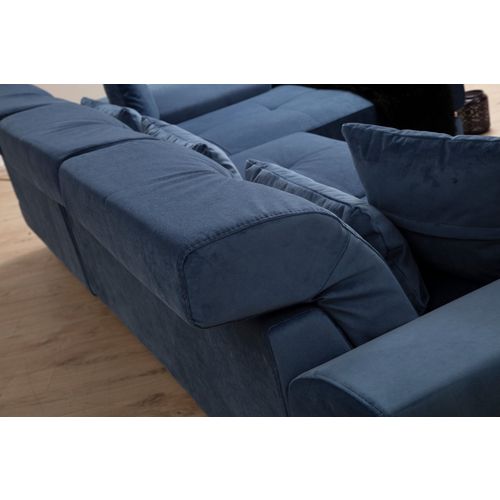 Frido Right (L3+Chl) - Navy Blue Navy Blue Corner Sofa slika 4