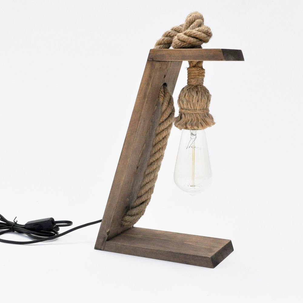 PP166 Lampa za sto od orahovog drveta slika 2