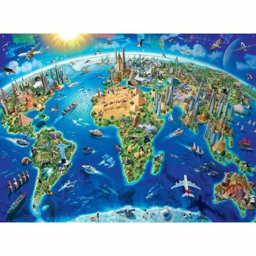 Puzzle Ravensburger Map of the monuments of the world slika 2