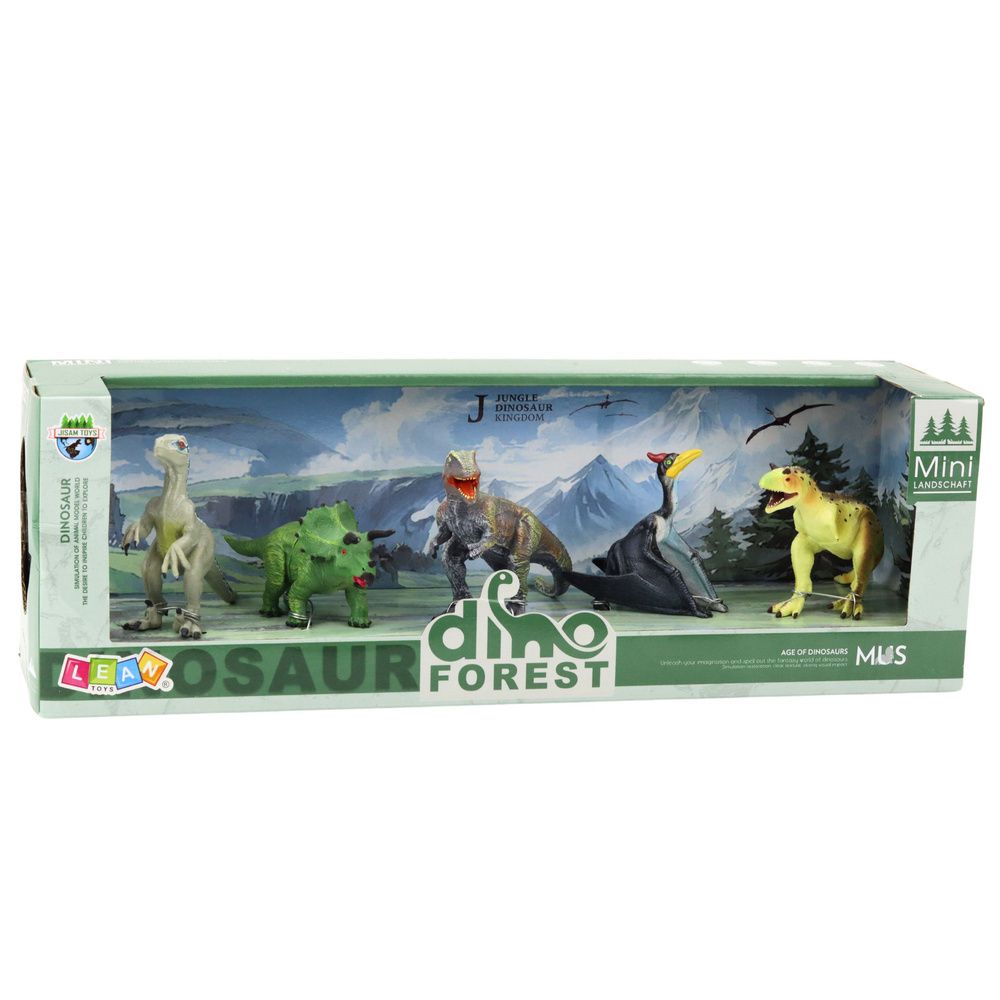 Set realističnih figura šumskih dinosaura, 5 komada slika 7