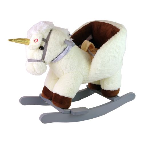 Dječji konjić za ljuljanje Little Unicorn 48 cm - bijeli slika 2