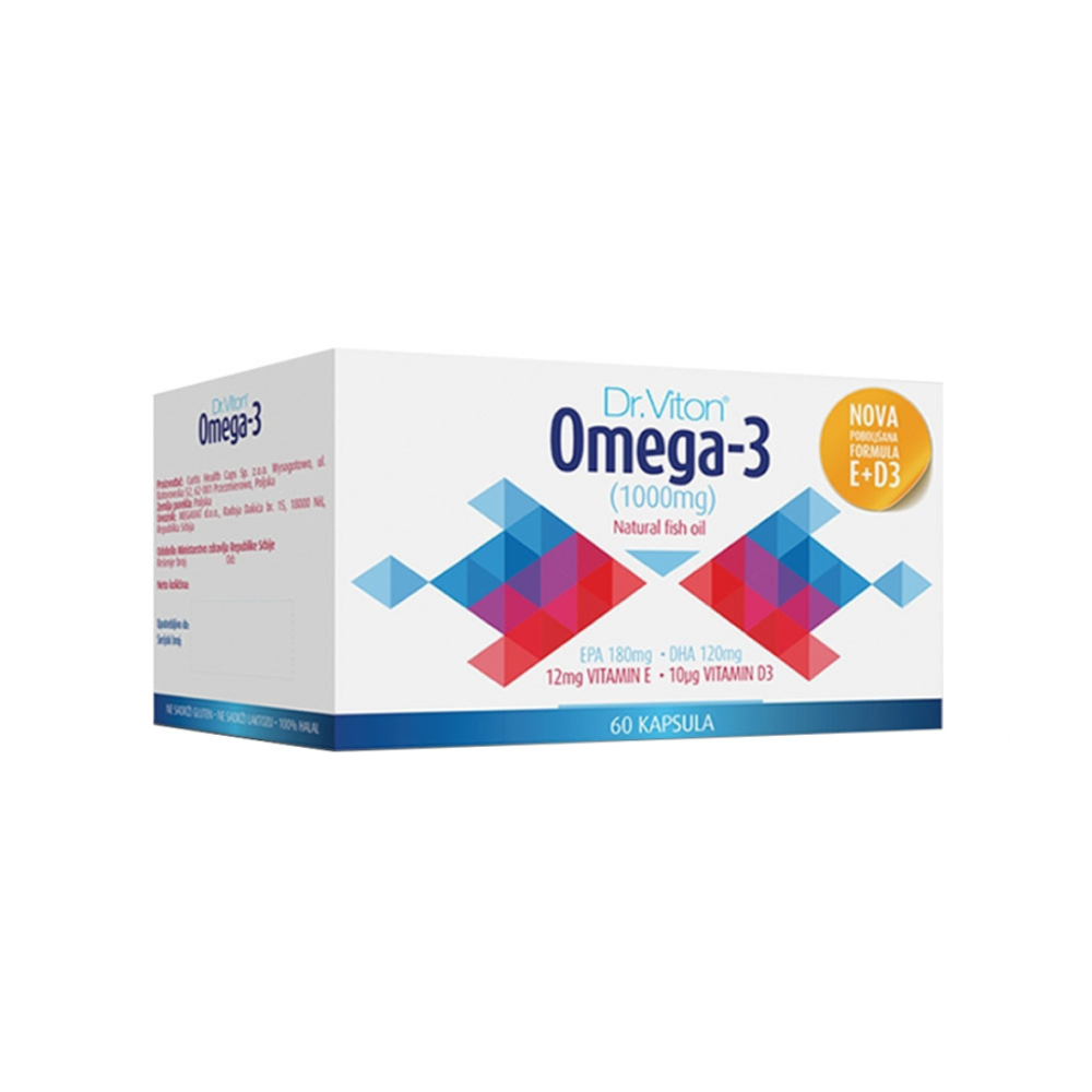 DR. VITON OMEGA3 + VITAMIN E + VITAMIN D3 KAPSULE A60 slika 1