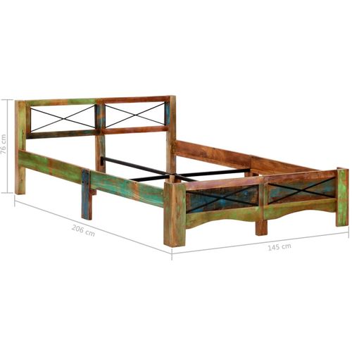 Okvir za krevet od masivnog obnovljenog drva 140 x 200 cm slika 22