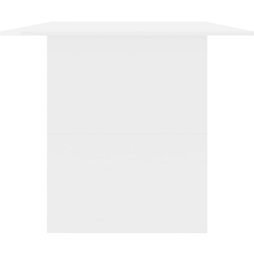 Blagovaonski stol visoki sjaj bijeli 180 x 90 x 76 cm iverica slika 5