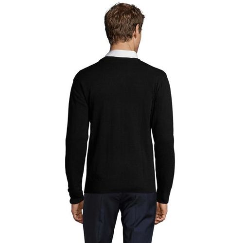 GALAXY MEN muški džemper na V izrez - Crna, S  slika 3