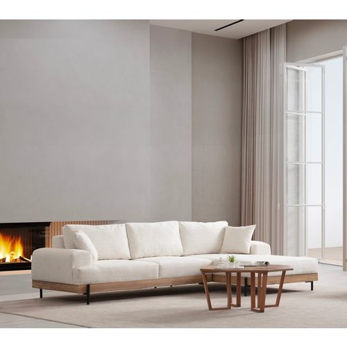 Eti Oak Right - White White Corner Sofa slika 2