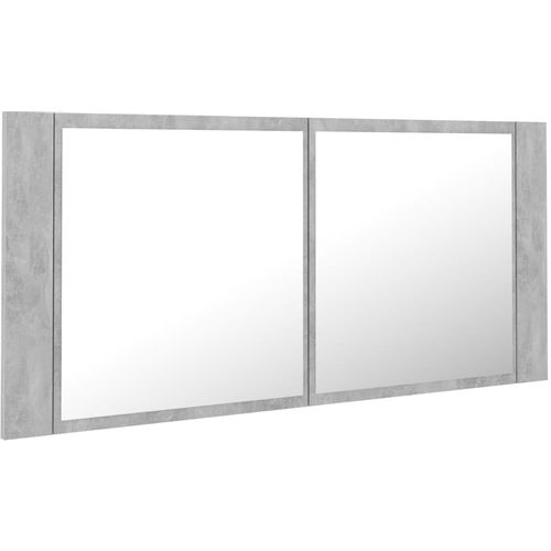 LED kupaonski ormarić s ogledalom siva boja betona 100x12x45 cm slika 8