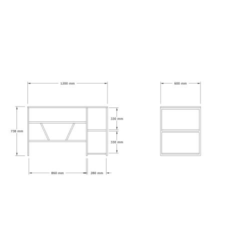 Woody Fashion Radni stol, Caste  - Sapphire Oak slika 6