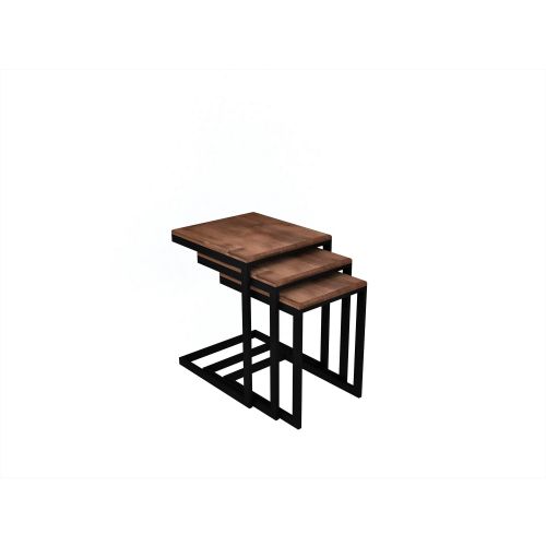 Woody Fashion Stol (3 komada), Ege - Walnut slika 3