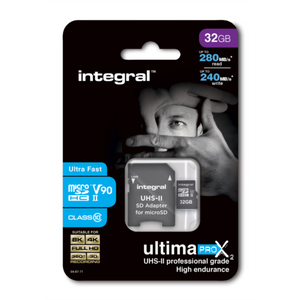 Integral 32GB microSDHC 280-240MB/s UHS-II V90 memorijska kartica