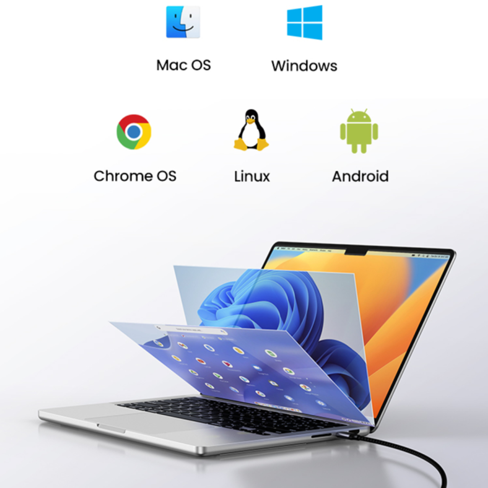 Ugreen 7-u-1 USB-C hub HDMI + DP + USB + PD 100W slika 2