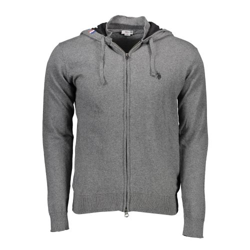 US POLO CARDIGAN MAN GRAY slika 1