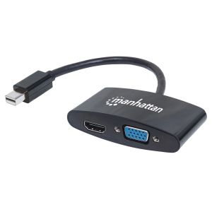 Adapter Manhattan 152709 Mini DisplayPort/M - HDMI/VGA F Crni