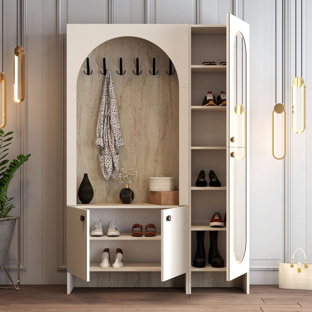 Hall Stand Palermo - Krem Travertin slika 3