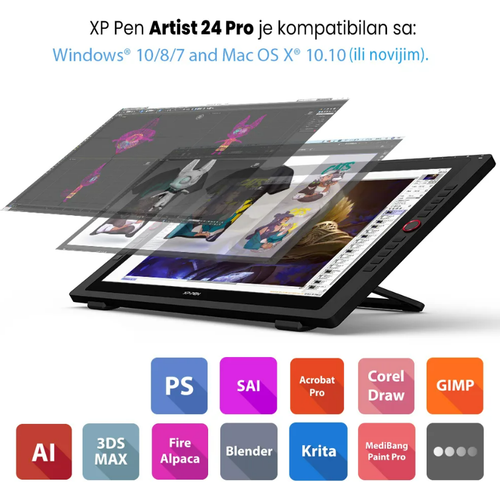 XP-Pen Artist 24 Pro grafička tabla slika 4