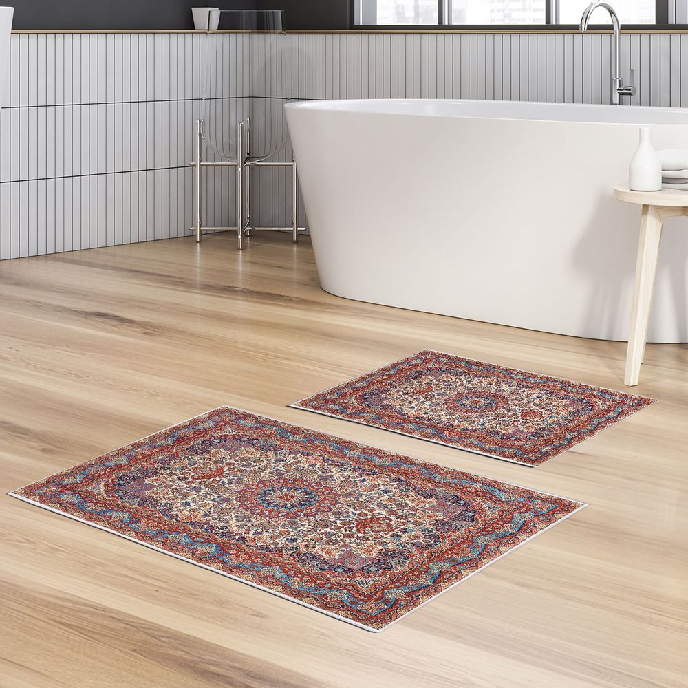 Set višebojnih kupatilskih prostirki KT440 (2 komada) slika 1