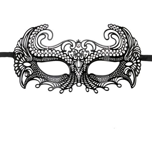 Metalna maska Venetian, crna slika 2