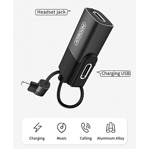Adapter Joyroom za slusalice i punjenje iPhone lightning crni slika 4