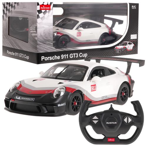 Licencirani auto na daljinsko upravljanje 1:14 Porsche 911 GT3 CUP RASTAR - crno/bijeli slika 8