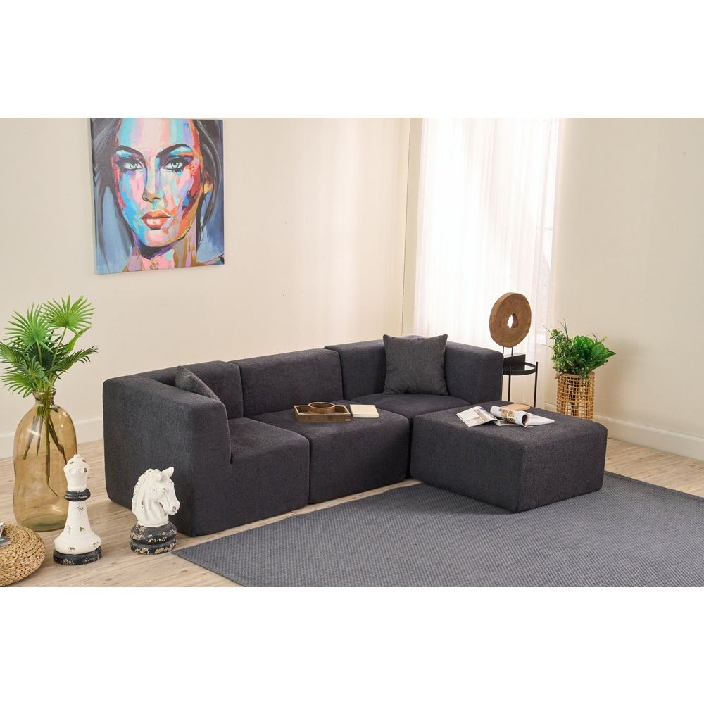 Ugaona Sofa Raks - boja: antracit slika 2