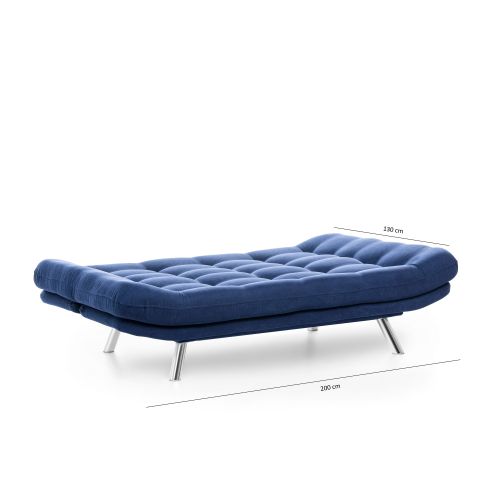 Atelier Del Sofa Trosjed na razvlačenje, Mornarsko plava, Misa Sofabed - Navy Blue slika 10