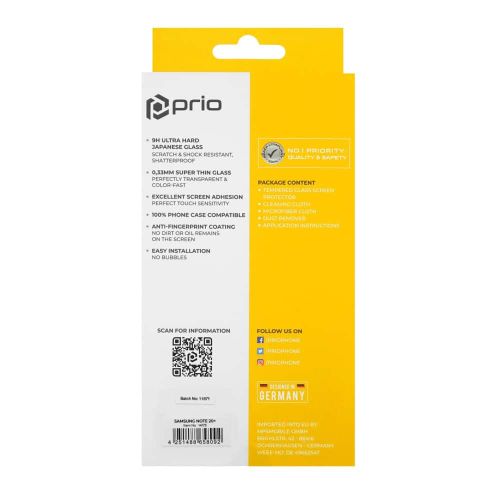 Prio 3D zaštitno staklo od kaljenog stakla za Samsung Note20 Ultra crno slika 5