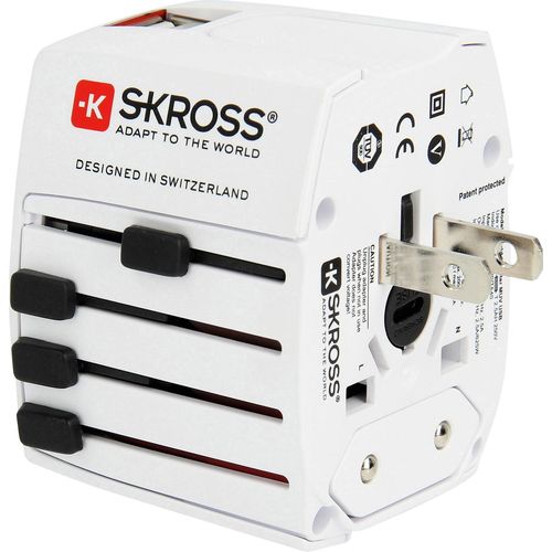 Skross adapter MUV Euro, Aus/Kina, UK, SAD/Japan + 2x USB-A slika 2