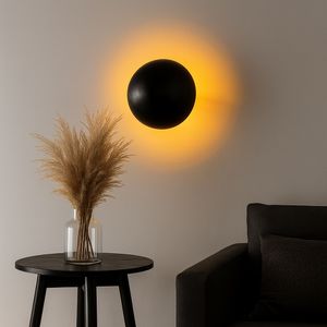 Zidna Lampa Fungal - 13362 - A, Crna