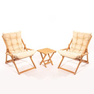 Floriane Garden Set vrtnih stolova i stolica (3 komada), smeđa krema boja, MY005