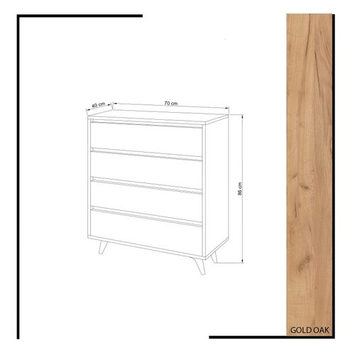 Hanah Home Suvera Oak White Dresser slika 5