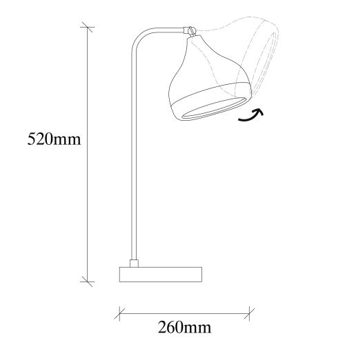 Yıldo - 6897 Bela Zlatna Stolna Lampa slika 3