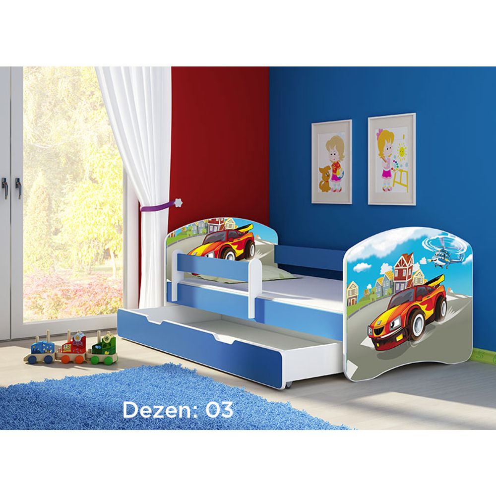 ACMA Dječiji krevet Acma II sa ladicom Blue - 160x80cm - Dezen 03 slika 2
