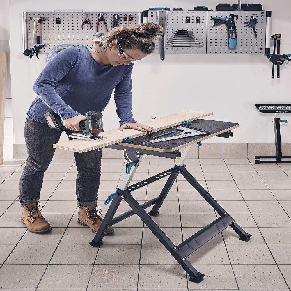 Wolfcraft Stol Radni i Stezni Master 650 Ergo / 650 x 720 x 950 mm - 6870000 slika 8