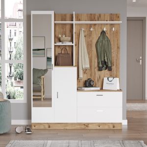 Hall Stand Dd5-Aw - Atlantic Pine i Bijela