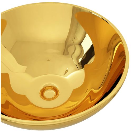 Umivaonik 32,5 x 14 cm keramički zlatni slika 14