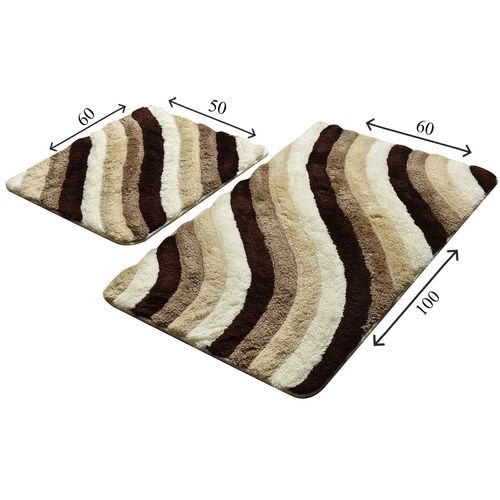 Colorful - Beige Multicolor Acrylic Bathmat Set (2 Pieces) slika 3