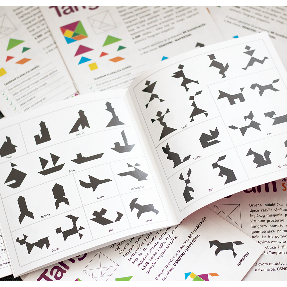 Kumaro Tangram Drvena didaktička slagalica slika 7