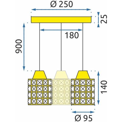 TOOLIGHT Kristaln stropna svjetiljka zlatna APP726-3CRP slika 13