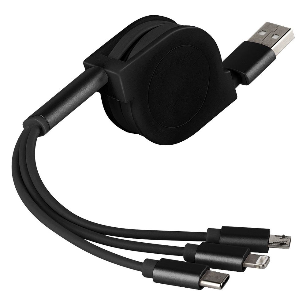 FLASH,usb kabl za punjenje 3 u1, crni slika 1