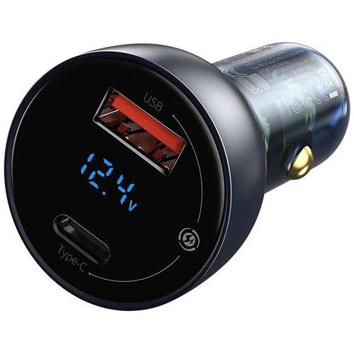 Auto punjač Baseus Particular Digital Display QC+PPS Dual Quick Charger Car Charger 65W (Dark Gray) slika 1