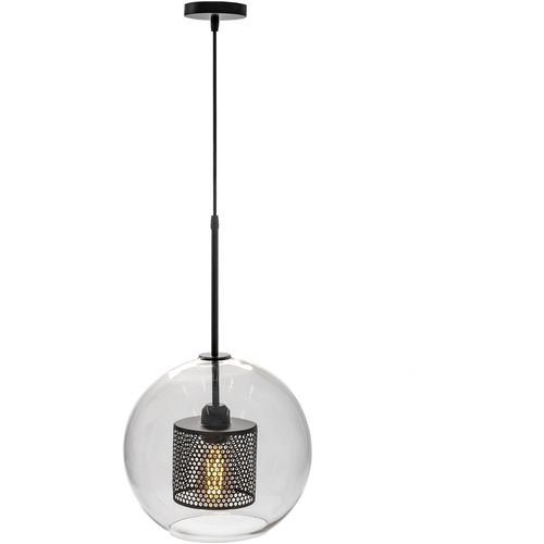 TOOLIGHT Staklena viseća svjetiljka crna Loft APP557-1CP 20cm slika 7