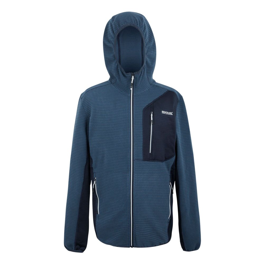 Regatta Muški duks na kopčanje sa kapuljačom Lakewright Fleece Moonlight Denim/Navy slika 1